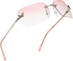 LIKSMU Y2K Sunglasses for Women Trendy 2000s Vintage Rave Sun Glasses