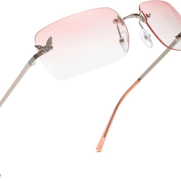 LIKSMU Y2K Sunglasses for Women Trendy 2000s Vintage Rave Sun Glasses
