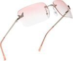 LIKSMU Y2K Sunglasses for Women Trendy 2000s Vintage Rave Sun Glasses