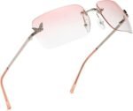LIKSMU Y2K Sunglasses for Women Trendy 2000s Vintage Rave Sun Glasses
