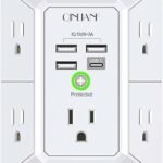 Wall Charger, Surge Protector, QINLIANF 5 Outlet Extender with 4 USB Ports