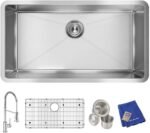 Elkay Crosstown 16 Gauge Stainless Steel 32-1/2" x 18" x 10" Single Bowl Undermount Sink Kit with Fa…