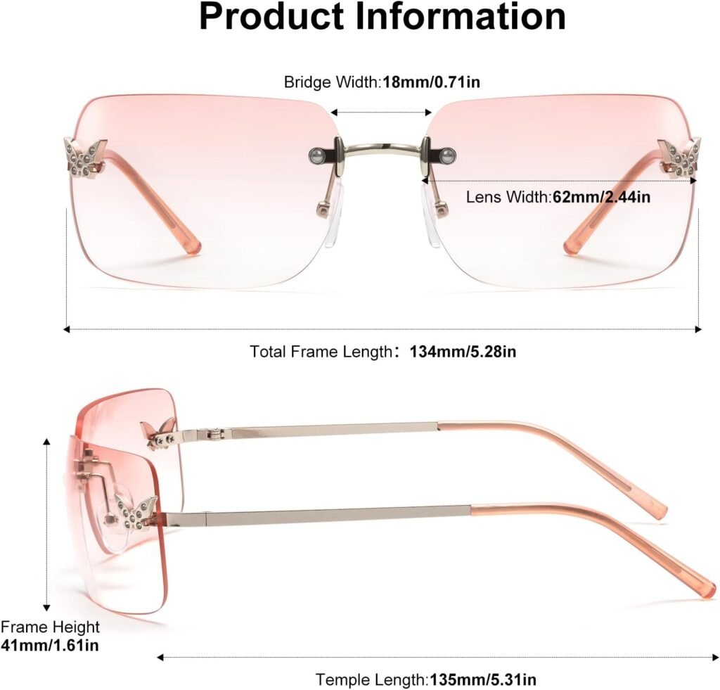 LIKSMU Y2K Sunglasses for Women Trendy 2000s Vintage Rave Sun Glasses