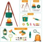 Meland Camping Play Set for Children 3-6, Pretend Adventure Toy Gift