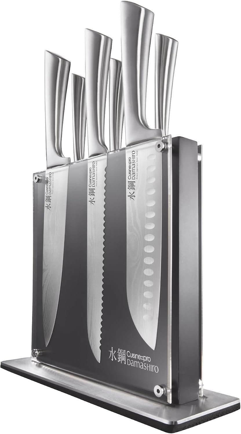 Cuisine::pro Damashiro Kumi 7-Piece Kitchen Knife Set with Magnetic Block Cuisine::pro Damashiro Kumi 7-Piece Kitchen Knife Set with Magnetic Block
