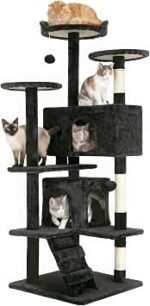 FDW | 54" Cat Tree Tower | Dark Gray | Multi-Level Indoor Activity Center
