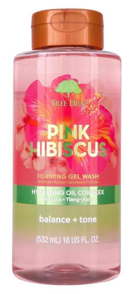 Tree Hut Pink Hibiscus Foaming Body Wash, 18 Fl Oz