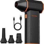 WOLFBOX MegaFlow 50 Compressed Air Duster, 110,000 RPM, 3-Gear Adjustable