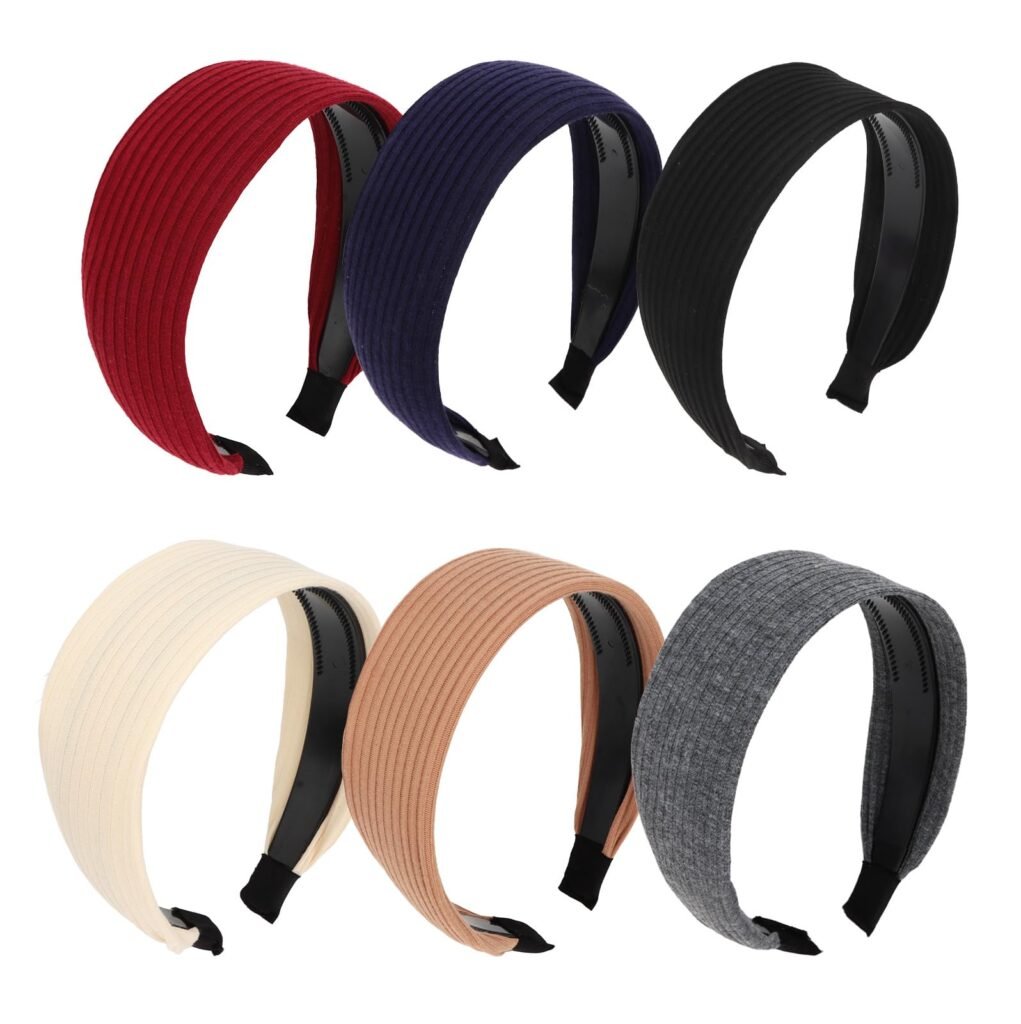 Wecoe Headbands for Women, 6pcs Wide Fashion Head Bands Hair Accessories