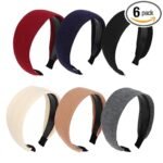 Wecoe Headbands for Women, 6pcs Wide Fashion Head Bands Hair Accessories