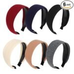 Wecoe Headbands for Women, 6pcs Wide Fashion Head Bands Hair Accessories