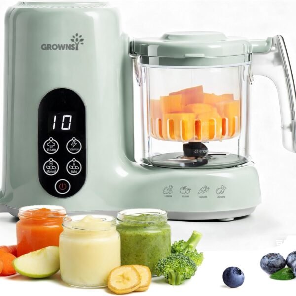 Grownsy Baby Food Maker, Steamer & Blender Baby Food Processor, Green