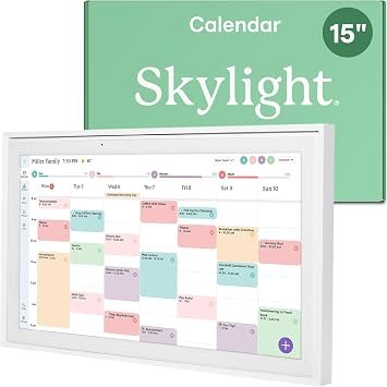 Skylight Calendar – 15" Touchscreen Digital Calendar & Chore Chart, White