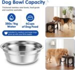 XIAZ Elevated Dog Bowls Large Breed Raised Dogs Bowl Stand Large/Medium Sized Dog Stainless Steel Fo…