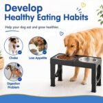 XIAZ Elevated Dog Bowls Large Breed Raised Dogs Bowl Stand Large/Medium Sized Dog Stainless Steel Fo…