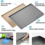 Winisok Waterproof Under Sink Mat 34" x 22", Silicone Mat, Dark Gray