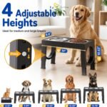 XIAZ Elevated Dog Bowls Large Breed Raised Dogs Bowl Stand Large/Medium Sized Dog Stainless Steel Fo…