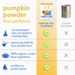 Native Pet Pumpkin for Dogs - Organic Dog Food Topper Powder - Promotes Firm Stools, Supports Digest…