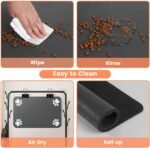 Pet Feeding Mat-Absorbent Pet Placemat for Food and Water Bowl, with Waterproof Rubber Backing, Quic…