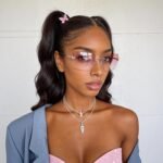 LIKSMU Y2K Sunglasses for Women Trendy 2000s Vintage Rave Sun Glasses