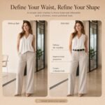 RISANTRY Women's Leather Belts with Metal Buckle Fashion Ladies Waist Belt