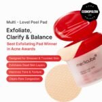 medicube Toner Pads Red Succinic Acid Panthenol Pad for Facial Peeling