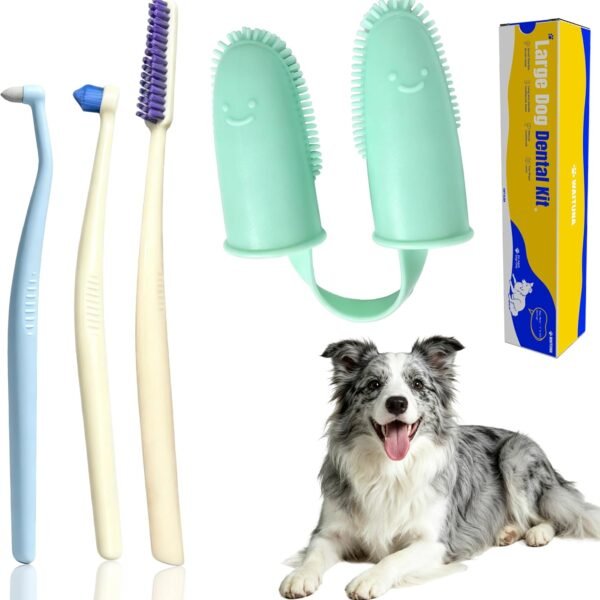 TPR Finger Toothbrush, Silicone Pet Tartar Removel Brush for Large Dogs
