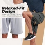BOOJO 3 Pack Gym Basketball Mens Shorts - Quick Dry Black Workout Athletic Shorts with Pockets for C…