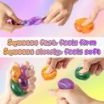 4 Pack Squishy Fidget Toys Stress Cube Bulk, Squishies Slow Rising Stress Balls for Adults Kids, Sen…