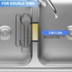 Cisily Kitchen Sink Caddy Sponge Holder in The Sink, Stainless Steel Kitchen Sink Organizer, Brush H…