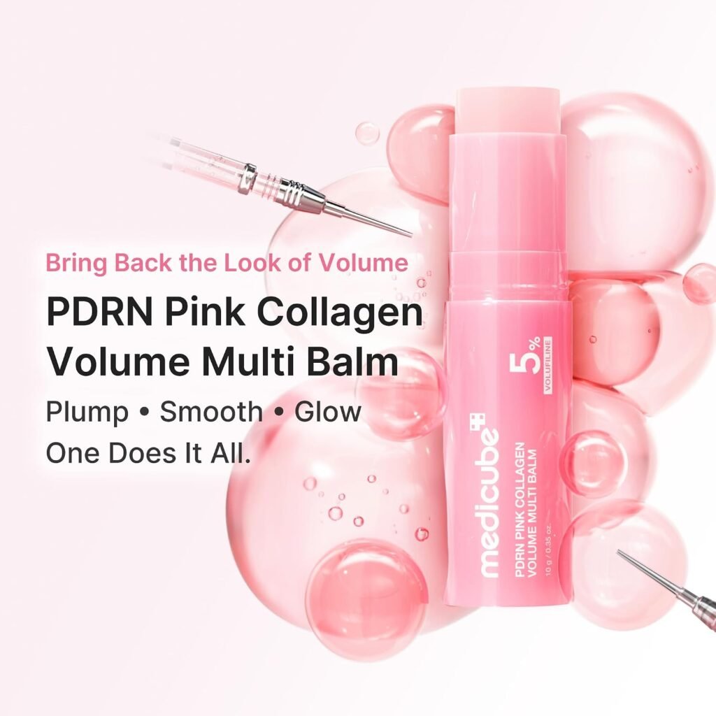 medicube PDRN Pink Collagen Volume Multi Balm Stick - Face & Body Balm | Volufiline, PDRN, NAD, Coll…