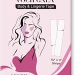 Double Sided Tape for Clothes & Fashion, 100 Pre-Cut Strips, Lingerie Tape