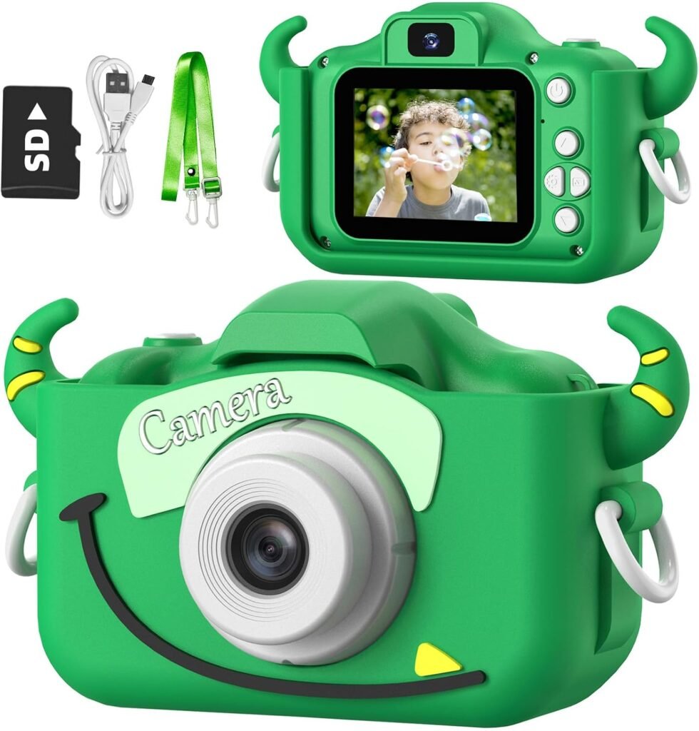 Goopow Kids Camera Toys for 3-8 Year Old Girls Boys,Children Digital Video Camcorder Camera with Car…