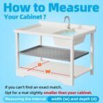 Winisok Waterproof Under Sink Mat 34" x 22", Silicone Mat, Dark Gray