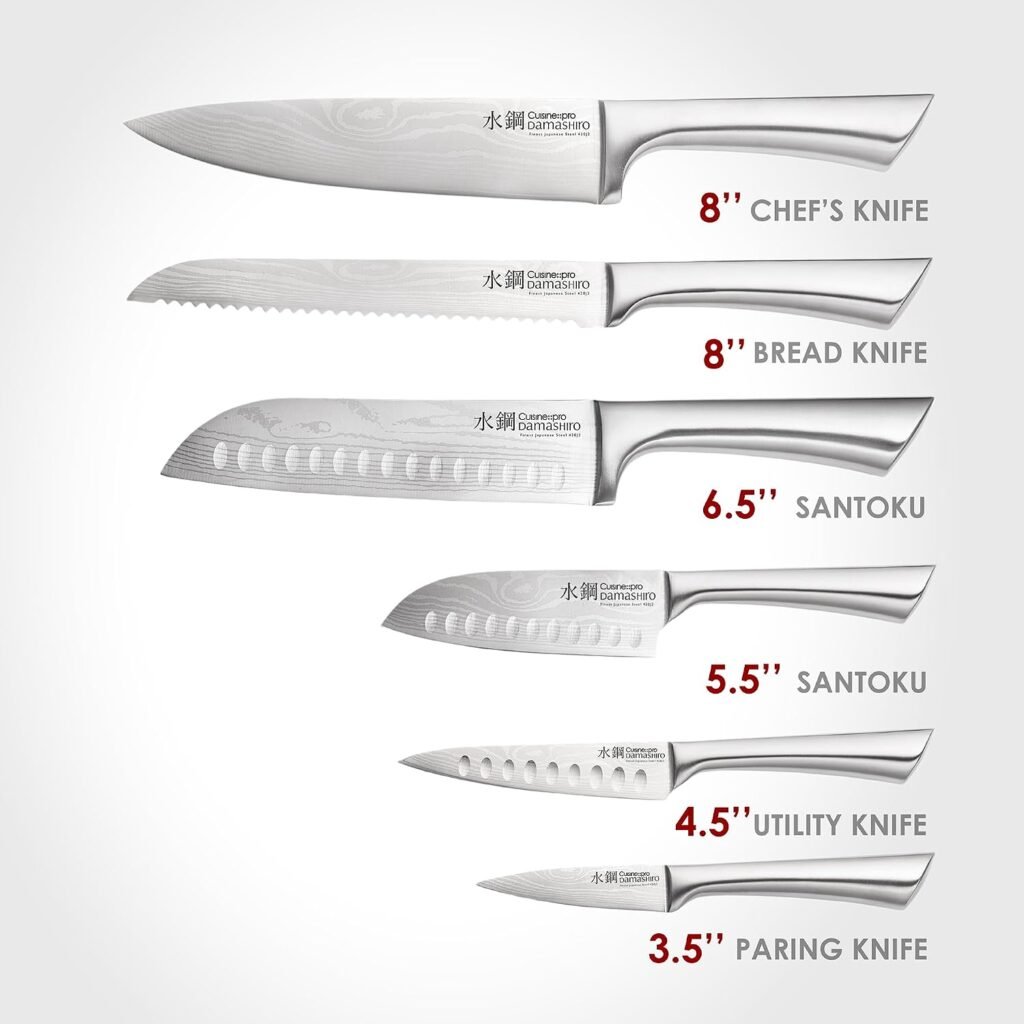 Cuisine::pro Damashiro Kumi 7-Piece Kitchen Knife Set with Magnetic Block