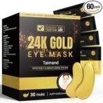Taimand Under Eye Patches (30 Pairs), 24K Gold Eye Mask for Dark Circles