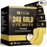 Taimand Under Eye Patches (30 Pairs), 24K Gold Eye Mask for Dark Circles