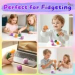 4 Pack Squishy Fidget Toys Stress Cube Bulk, Squishies Slow Rising Stress Balls for Adults Kids, Sen…