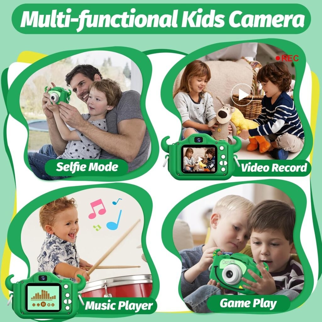 Goopow Kids Camera Toys for 3-8 Year Old Girls Boys,Children Digital Video Camcorder Camera with Car…