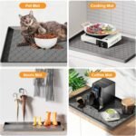 Winisok Waterproof Under Sink Mat 34" x 22", Silicone Mat, Dark Gray
