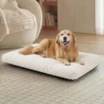 Bedsure XXL Washable Dog Bed for Crate, Soft Bubble Fleece, Extra Large 47"