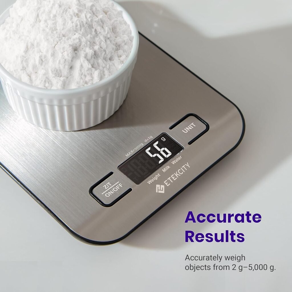 Etekcity Food Kitchen Scale, Digital Grams and Ounces, 11lb