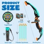 JOYIN Kids Bow and Arrow Set, LED Light Up Archery Toy Set with 9 Suction Cup Arrows, Target & Arrow…