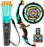 JOYIN Kids Bow and Arrow Set, LED Light Up Archery Toy Set with 9 Suction Cup Arrows, Target & Arrow…