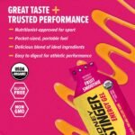 Honey Stinger Organic Fruit Smoothie Energy Gel, Gluten Free & Caffeine Free, for Exercise, Running…