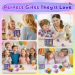 4 Pack Squishy Fidget Toys Stress Cube Bulk, Squishies Slow Rising Stress Balls for Adults Kids, Sen…