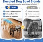 XIAZ Elevated Dog Bowls Large Breed Raised Dogs Bowl Stand Large/Medium Sized Dog Stainless Steel Fo…