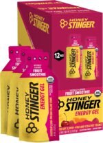 Honey Stinger Organic Fruit Smoothie Energy Gel, Gluten Free & Caffeine Free, for Exercise, Running…