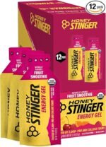 Honey Stinger Organic Fruit Smoothie Energy Gel, Gluten Free & Caffeine Free, for Exercise, Running…