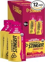 Honey Stinger Organic Fruit Smoothie Energy Gel, Gluten Free & Caffeine Free, for Exercise, Running…